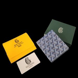 Goyard Blue Victoire Bi-Fold Wallet with Box